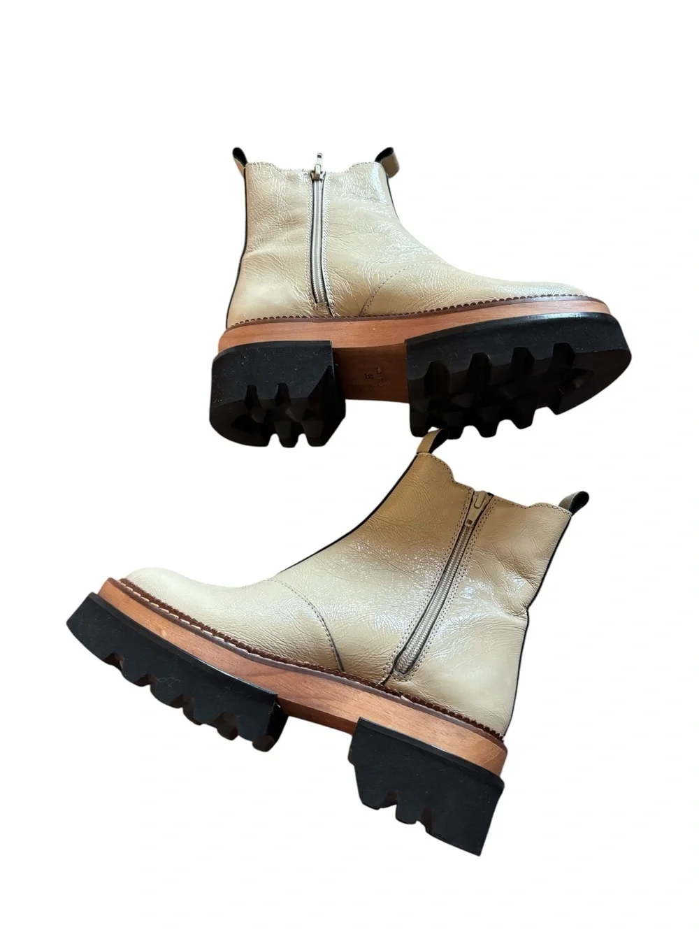Free People Vance Chelsea Clog Boots Oatmeal Like New size 38